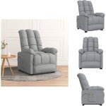 Fauteuil de massage gris clair tissu - fauteuil massant - fauteuil relaxant - chaise massage - fauteuil ...