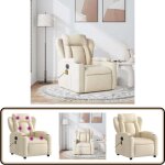 Fauteuil de massage inclinable crème tissu - fauteuil inclinable - fauteuil massant - relaxation - chaise ... Fauteuil de massage inclinable crème tissu - fauteuil inclinable - fauteuil massant - relaxation - chaise ...