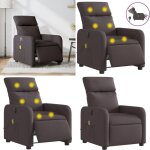 Fauteuil de massage inclinable électrique marron foncé tissu - fauteuil inclinable - fauteuil massant ... Fauteuil de massage inclinable électrique marron foncé tissu - fauteuil inclinable - fauteuil massant ...