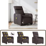 Fauteuil de massage inclinable électrique marron foncé tissu - fauteuil inclinable - fauteuil massant ... Fauteuil de massage inclinable électrique marron foncé tissu - fauteuil inclinable - fauteuil massant ...