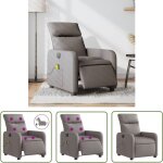 Fauteuil de massage inclinable électrique taupe tissu - fauteuil inclinable - fauteuil massant - relaxation ... Fauteuil de massage inclinable électrique taupe tissu - fauteuil inclinable - fauteuil massant - relaxation ...
