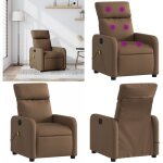Fauteuil de massage inclinable marron tissu - fauteuil relaxant - fauteuil massant - chaise inclinable ... Fauteuil de massage inclinable marron tissu - fauteuil relaxant - fauteuil massant - chaise inclinable ...