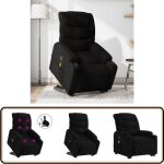 Fauteuil de massage inclinable noir tissu - fauteuil inclinable - fauteuil massant - fauteuil relax - ... Fauteuil de massage inclinable noir tissu - fauteuil inclinable - fauteuil massant - fauteuil relax - ...