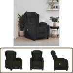 Fauteuil de massage noir tissu - fauteuil massant - fauteuil relaxant - chaise massage - fauteuil inclinable ...