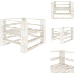 Fauteuil palette de jardin bois blanc - fauteuil de jardin - banc de jardin - mobilier de jardin - chaise ...