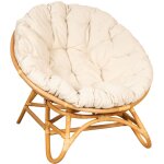 Aubry gaspard - fauteuil papasan en rotin + coussin