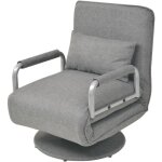 Maisonchic - fauteuil pivotant et canapé - lit, fauteuil salon confortable, fauteuil de relaxation gris ... Maisonchic - fauteuil pivotant et canapé - lit, fauteuil salon confortable, fauteuil de relaxation gris ...