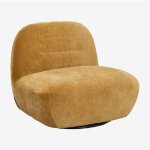 Sklum - fauteuil pivotant en chenille sernin marron sable