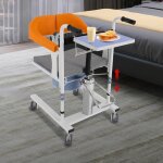 Fauteuil pivotant multifonctionnel patient lift, ascenseur de patient hydraulique, seau � emporter, dossier ...