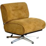 Drawer - fauteuil pivotant en tissu chenille pied �toile - bronze - simon