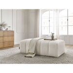 Bobochic - pouf pour canapé modulable annecy tissu bouclette blanc Bobochic - pouf pour canapé modulable annecy tissu bouclette blanc