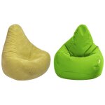 Fauteuil pouf de jeu pour salon, deux pouf poire  dossier haut pour adultes, inclinable pouf chaise ...
