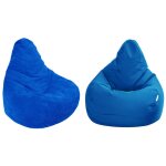 Fauteuil pouf de jeu pour salon, deux pouf poire  dossier haut pour adultes, inclinable pouf chaise ...