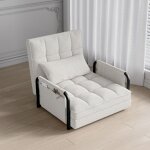 Fauteuil relax, fauteuil 2 en 1 avec 5 positions d'inclinaison r�glables, dossier confortable, structure ...
