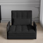 Fauteuil relax, fauteuil 2 en 1 avec 5 positions d'inclinaison r�glables, dossier confortable, structure ...