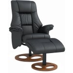 Fauteuil relax lectrique avec repose - pieds, inclinable 130, similicuir, noir