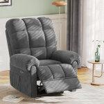 Yoleo ? fauteuil relax �lectrique en velours c�tel� ? dossier et repose - pieds r�glables ? anti - statique ...