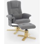 Fauteuil relax ergonomique massant chauffant avec repose - pieds nairo