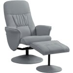 Homcom ? fauteuil relax inclinable pivotant ? inclinaison 145� ? repose - pieds ergonomique ? rembourrage ...