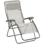 Fauteuil relax transat jardin - chaise longue zro gravit - rsxa - batyline iso - beige seigle - lafuma ...
