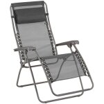 Fauteuil relax transat jardin - chaise longue z�ro gravit� - rsxa - batyline� iso - noir - lafuma mobilier ...