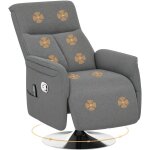 Fauteuil relax massant - homcom - pivotant, dossier et repose - pieds r�glable, t�l�commande - tissu ...