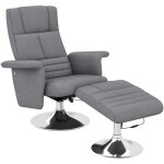 Fauteuil relax massant inclinable avec repose - pied grayson gris