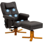 Fauteuil relax massant avec repose - pied - homcom - coffre de rangement - dossier inclinable - t�l�commande ...