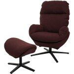 Hhg - jamais utilis] fauteuil relax + pouf 420, fauteuil tv fauteuil  bascule fonction bascule, pivotant, ...