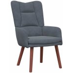 Fauteuil relaxant gris fonc� 63 x 67 x 94 cm velours vidaxl