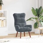 Fauteuil relaxant gris fonc� 69 x 74 x 93 cm velours vidaxl