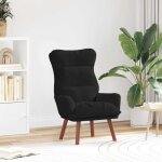 Fauteuil relaxant noir 69 x 74 x 93 cm velours vidaxl