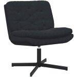 Fauteuil relaxant pivotant autre noir 63 x 75 x 76 cm velours vidaxl