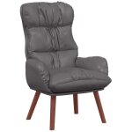 Fauteuil relaxant gris 69 x 74 x 93 cm faux cuir vidaxl