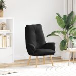 Fauteuil relaxant en tissu noir vidaxl