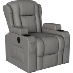 Fauteuil de relaxation avec 8 points de massage lombaires et fonction chauffante - chargeur usb - poches ...