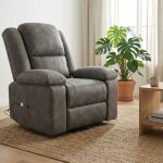 Fauteuil de relaxation �lectrique, fauteuil de massage �lectrique releveur, 102x93x106cm, 8 points de ...