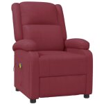 Fauteuil de relaxation avec fonction d'inclinaison manuelle en pvc rouge bordeaux dec029257 Fauteuil de relaxation avec fonction d'inclinaison manuelle en pvc rouge bordeaux dec029257