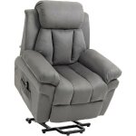 Mh - fauteuil de relaxation releveur boston avec repose - pieds tissu gris Mh - fauteuil de relaxation releveur boston avec repose - pieds tissu gris