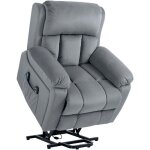 Homcom - fauteuil releveur massant chauffant inclinable - 8 points de massage - tlcommande, pochette ...