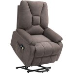 Homcom - fauteuil releveur massant chauffant inclinable - télécommande 4 modes 8 points - tissu marron ... Homcom - fauteuil releveur massant chauffant inclinable - télécommande 4 modes 8 points - tissu marron ...