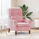 Fauteuil rose 76 x 94 x 102 cm velours vidaxl
