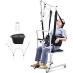 Vevor - fauteuil roulant elevateur patient avec sangle et hauteur reglable, fauteuil de transfert patients ...