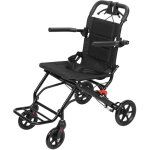 Fauteuil roulant pliable, capacit� de charge de 220 lb, roues avant rotatives � 360 degr�s, 82 � 50 � ...
