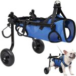 Fauteuil roulant � support arri�re r�glable sp�cialement con�u pour les petits chiens, s(4 - 7kg)