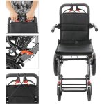 Fauteuil roulant de voyage super l�ger, fauteuils roulants de transport pliables pour adultes et personnes ...