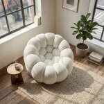 Fauteuil de salon cocoon 1 place - blanc