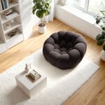 Fauteuil de salon cocoon 1 place - chocolat