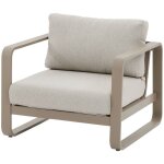 Hesperide - fauteuil de salon de jardin domilly caf aluminium et olfine - hespride
