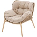 Fauteuil de jardin avec coussin, techorattan, meloane